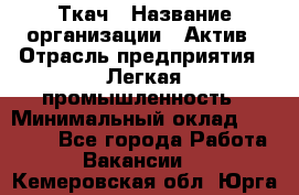 Ткач › Название организации ­ Актив › Отрасль предприятия ­ Легкая промышленность › Минимальный оклад ­ 35 000 - Все города Работа » Вакансии   . Кемеровская обл.,Юрга г.